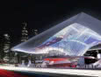 Futurystyczny dach Busan Cinema Center w Korei Południowej
